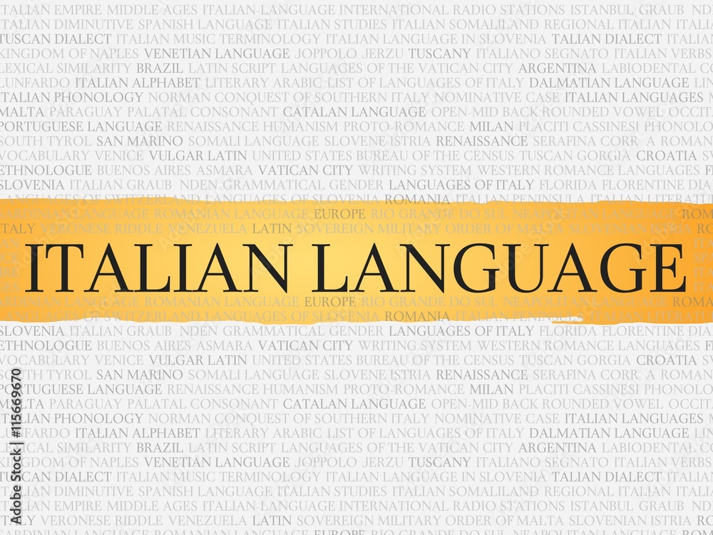 Canvas Prints Italian language