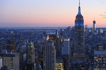 Naklejka premium ニューヨーク マンハッタン 俯瞰 エンパイアステートビル