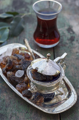 Turkish tea and sugar pot