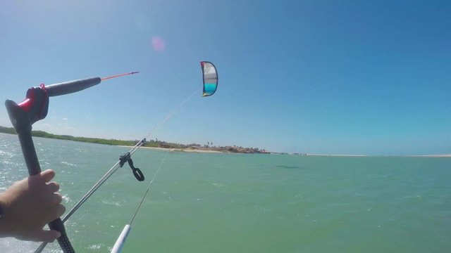 FIRST PERSON VIEW: Kitesurfing in flat lagoon