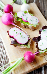 Appetizer with radish