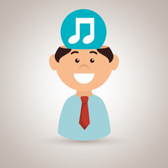 man music idea isolated icon design, vector illustration  graphic 