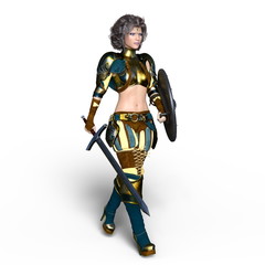 Obraz premium 女性騎士