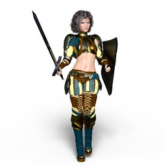 Obraz premium 女性騎士