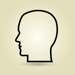 head silhouette isolated icon design, vector illustration  graphic 