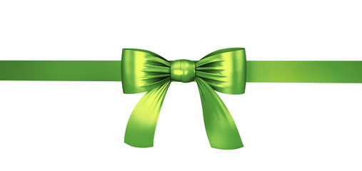 Green silk ribbon