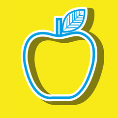 apple fruit isolated icon design, vector illustration  graphic 