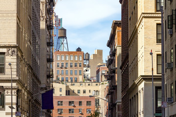 Naklejka premium Budynki w pobliżu NYU na Manhattanie, Nowy Jork