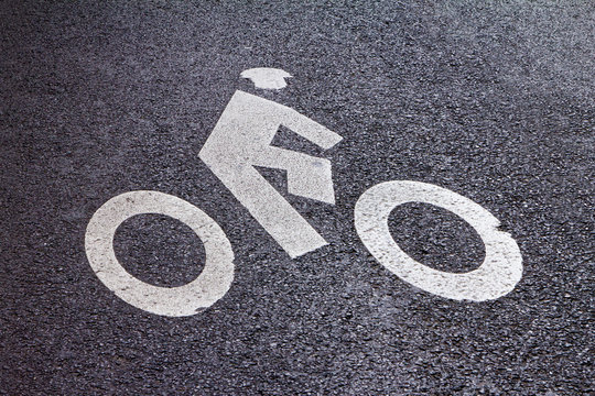 Bicycle Lane Symbol in New York City