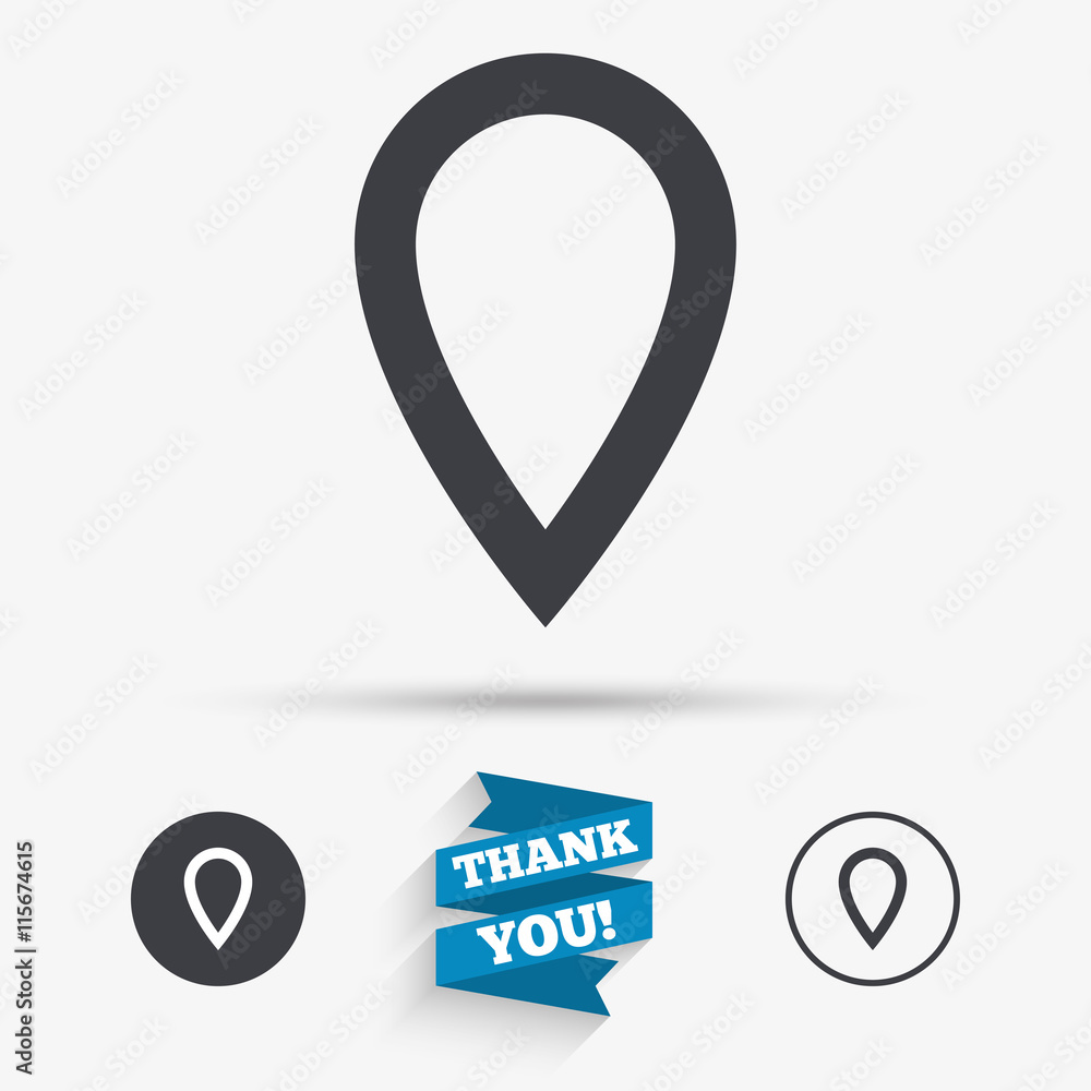 Poster map pointer sign icon. marker symbol.