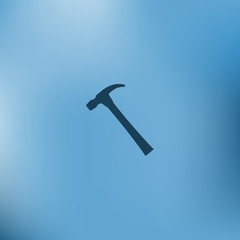 Hammer flat style vector icon