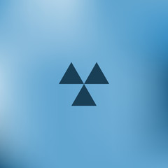 Radioactive danger sign. Vector icon