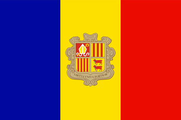 Flat Andorra flag vector