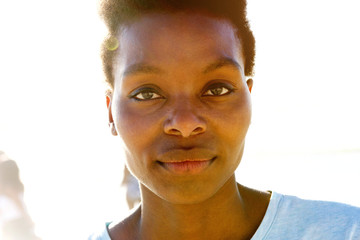Beautiful young african woman face