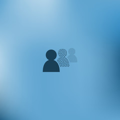 Add new user account flat icon for apps