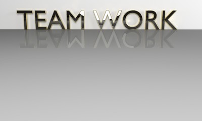 Teamwork 3d text.