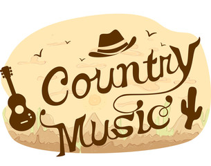 Country Music Typography