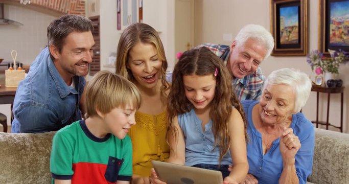 Multi generation family using tablet