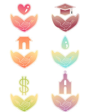 Hands Basic Needs Help Icons