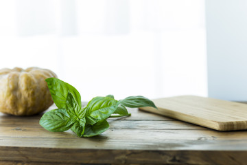 バジルとかぼちゃ