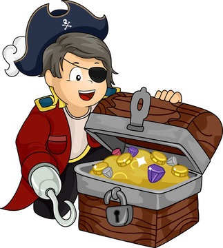 recommend clip art: Kid Boy Treasure Pirate