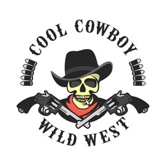 Skull in hat gangster