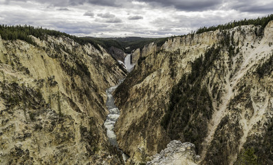 Lower waterfall at Yellowstone National park