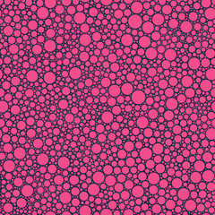 Vector Seamless Pattern. Modern Texture. Repeating Abstract Background with Close Different Size Circle Shape Spots. Graphic Ornament. Ready Swatch Included in File - 115681015