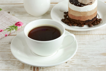 round cake with chocolate