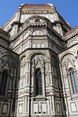 Obraz premium Cathedral Santa Maria del Fiore at Piazza del Duomo in Florence, Tuscany Italy 