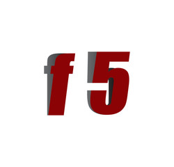 f5 logo initial red and shadow