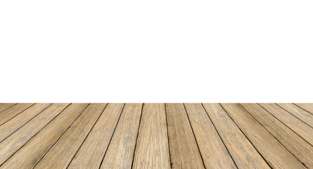 Wooden floor isolated on white background