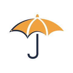 Umbrella logo symbol rainy season vector