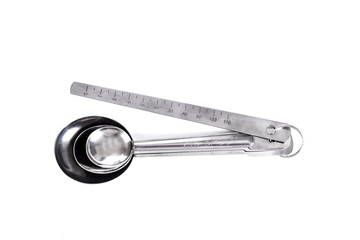 Group of Steel measuring spoons and  Stirring Rod 