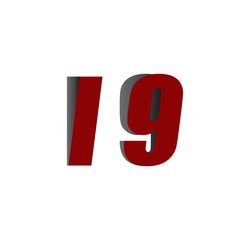 l9 logo initial red and shadow