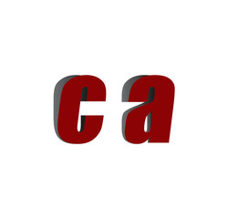 ca logo initial red and shadow
