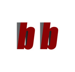 bb logo initial red and shadow