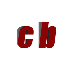 cb logo initial red and shadow