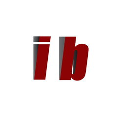 ib logo initial red and shadow