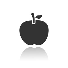 Icono de una manzana sobre fondo blanco