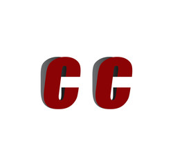 cc logo initial red and shadow