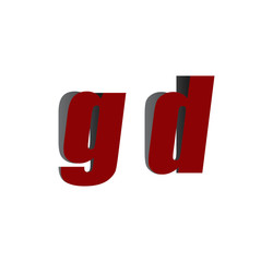 gd logo initial red and shadow