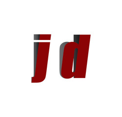 jd logo initial red and shadow