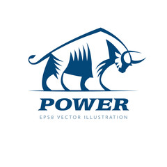 Vector standing bull