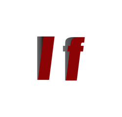 lf logo initial red and shadow