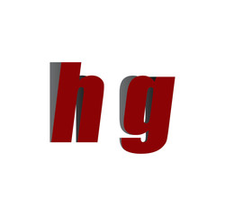 hg logo initial red and shadow