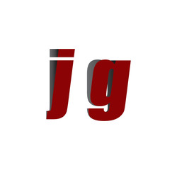 jg logo initial red and shadow