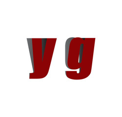 yg logo initial red and shadow