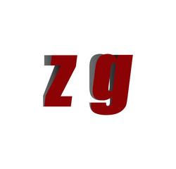 zg logo initial red and shadow
