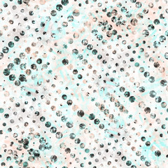 Seamless pattern dotted design. Halftone seamless swatch. Textile background watercolor effect. Fabric print for clothing, bed linen, wrapping package, jacket, leggings and all fashion concepts.